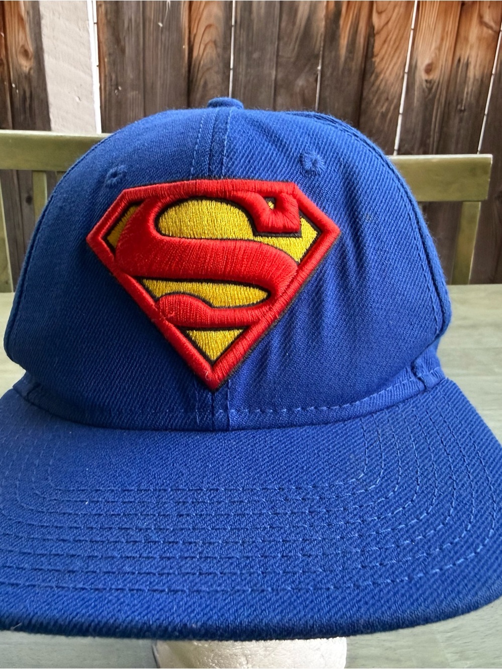 Classic Superman Logo Snapback Hat - Official DC Comics Blue Cap Adult One Size